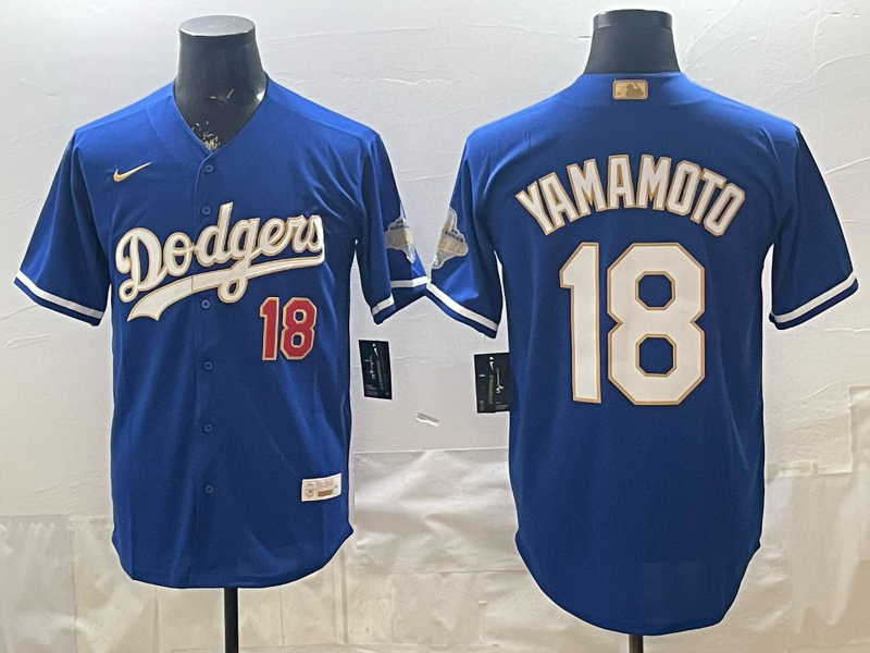 Men Los Angeles Dodgers #18 Yamamoto blue Game 2026 Nike MLB Jersey 04080067